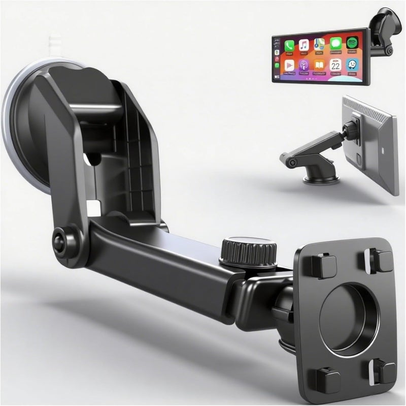 Epronic Extended Carplay Mount, 360° Flexible Windshield Dashboard Suction Cup Bracket Replacemect for 7" 9" 10.26" Inch Carplay Screen Android Auto Mount Car Baby Camera Monitor Phone Holder - Image 1